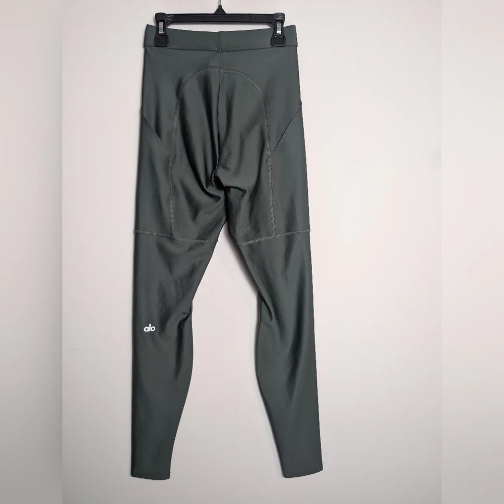Alo Yoga Leggings Airlift Utility Pockets Green Sz Xxs